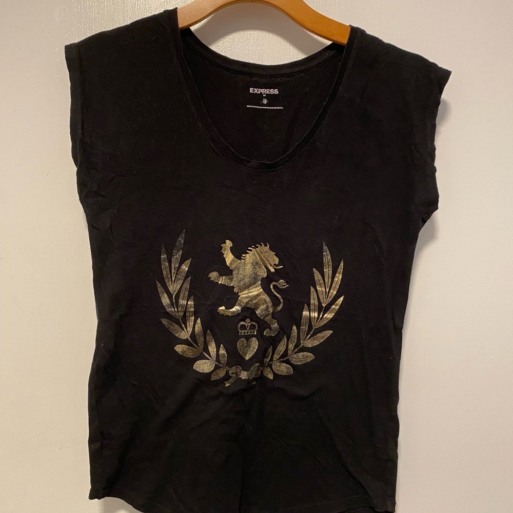 EXPRESS BLACK T-SHIRT SIZE XS